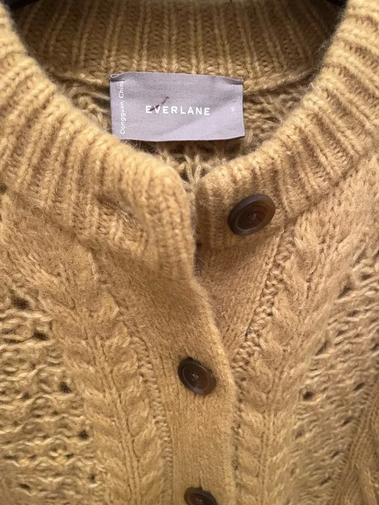 Everlane Cloud Cable cardigan sz S EUC - Picture 6 of 6